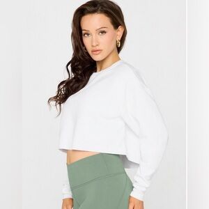 Yitty Cozy Fleece Everyday Cropped Crew Sweater size XS